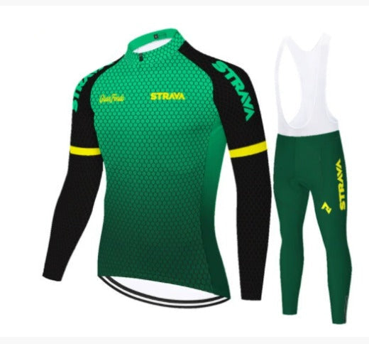 Strava | Ensemble de vêtements de cyclisme thermiques pour l'hiver
