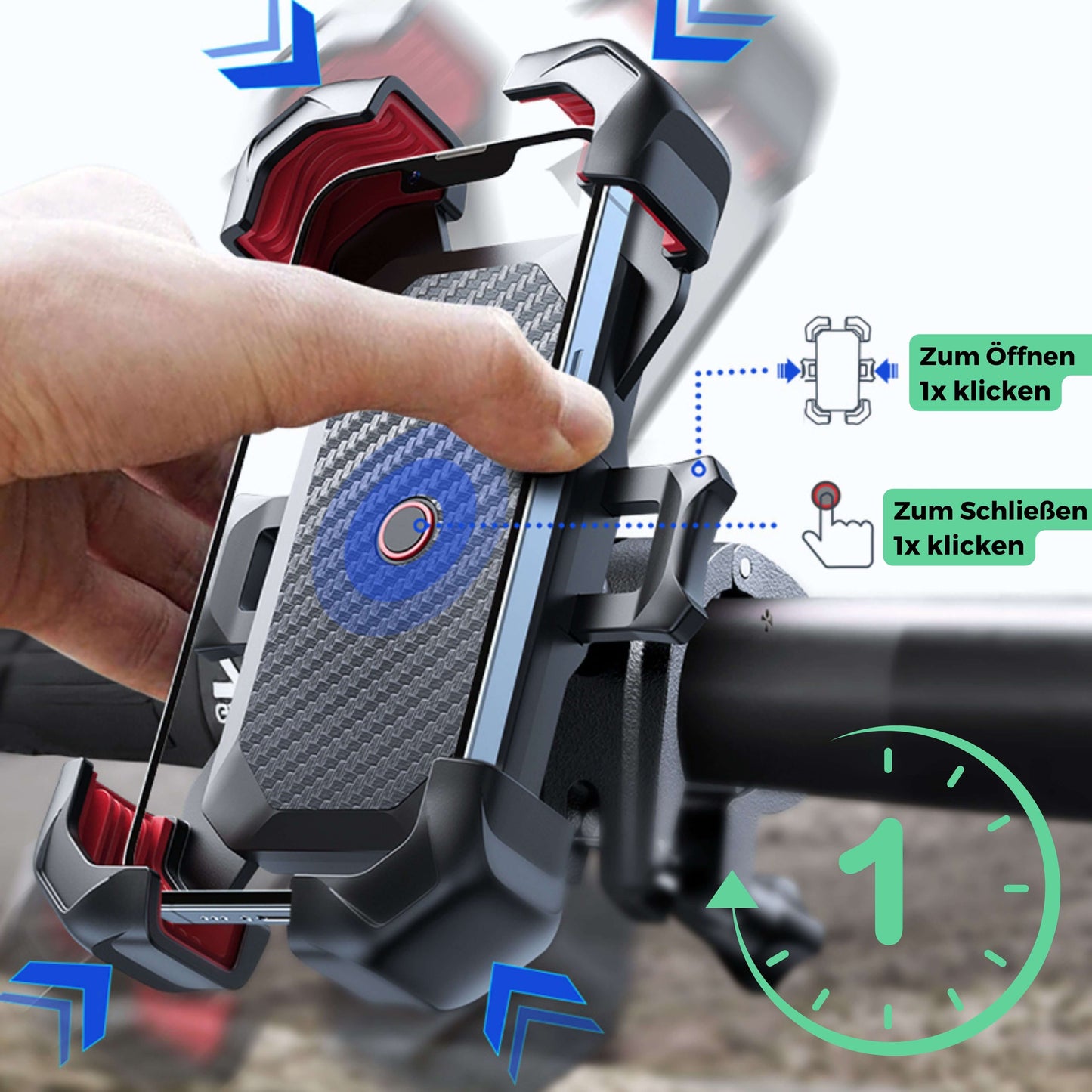 Support de téléphone SmartBike à 360° | Compatible avec tous les smartphones
