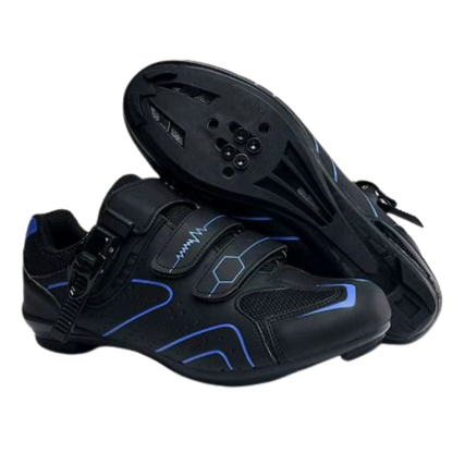 Chaussures de cyclisme unisexes avec boucle et lacets