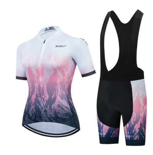 Ensemble BORA avec maillot de cyclisme respirant et cuissards à bretelles