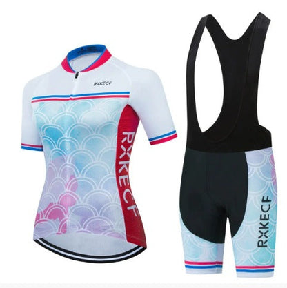 Ensemble BORA avec maillot de cyclisme respirant et cuissards à bretelles