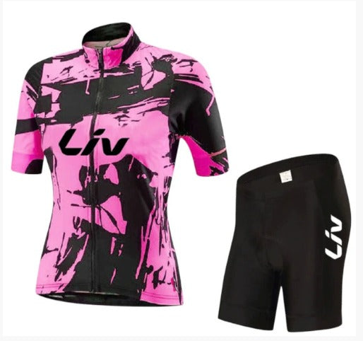 Tenue vélo BORA | Maillot de cyclisme à manches courtes + cuissards à bretelles