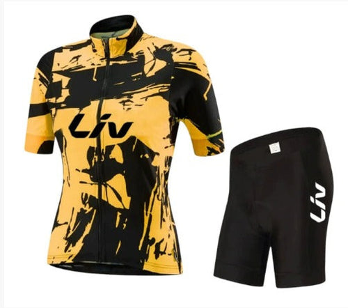 Tenue vélo BORA | Maillot de cyclisme à manches courtes + cuissards à bretelles