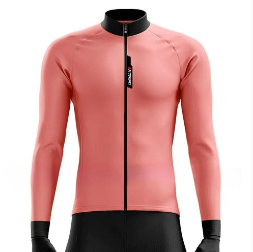 XTRIAT Maillot de cyclisme d'hiver pour homme | Doublure polaire, chaud et résistant au froid