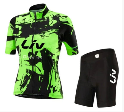 Tenue vélo BORA | Maillot de cyclisme à manches courtes + cuissards à bretelles