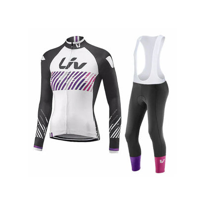 LIV V2 | PRO tenue de cyclisme hivernale pour femmes avec cuissards à bretelles