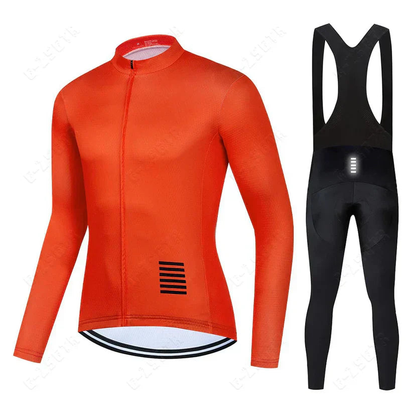Ensemble de vêtements de cyclisme à manches longues – version avec doublure en polaire