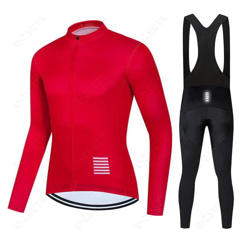 Ensemble de vêtements de cyclisme à manches longues – version avec doublure en polaire