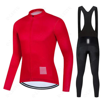 Ensemble de vêtements de cyclisme à manches longues – version avec doublure en polaire
