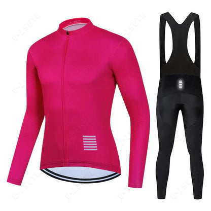 Ensemble de vêtements de cyclisme à manches longues – version avec doublure en polaire
