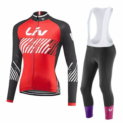 LIV V2 | PRO tenue de cyclisme hivernale pour femmes avec cuissards à bretelles