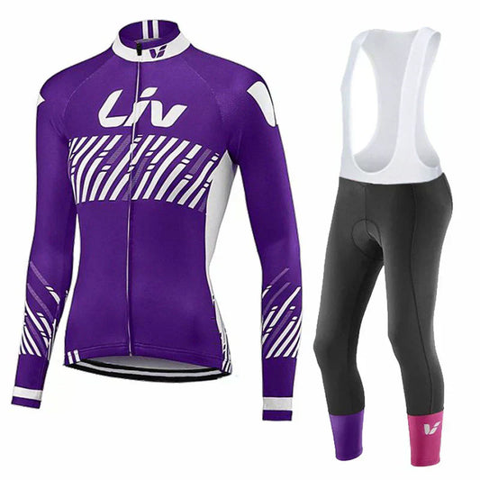 LIV V2 | PRO tenue de cyclisme hivernale pour femmes avec cuissards à bretelles