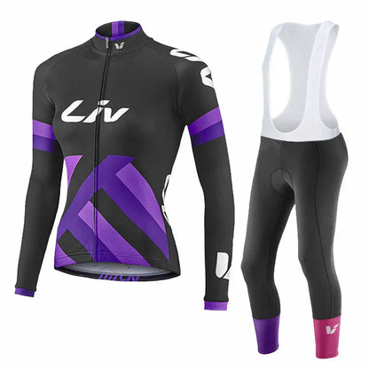 LIV V2 | PRO tenue de cyclisme hivernale pour femmes avec cuissards à bretelles