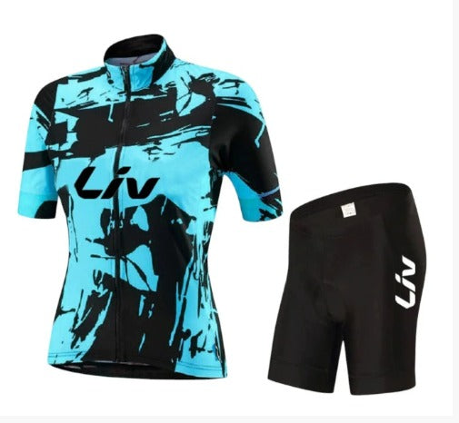 Tenue vélo BORA | Maillot de cyclisme à manches courtes + cuissards à bretelles