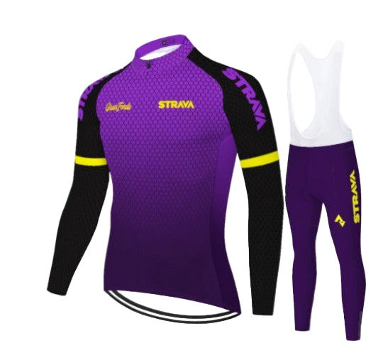 Strava | Ensemble de vêtements de cyclisme thermiques pour l'hiver