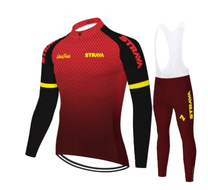 Strava | Ensemble de vêtements de cyclisme thermiques pour l'hiver