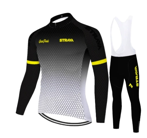 Strava | Ensemble de vêtements de cyclisme thermiques pour l'hiver