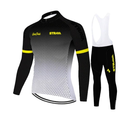 Strava | Ensemble de vêtements de cyclisme thermiques pour l'hiver