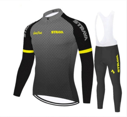 Strava | Ensemble de vêtements de cyclisme thermiques pour l'hiver